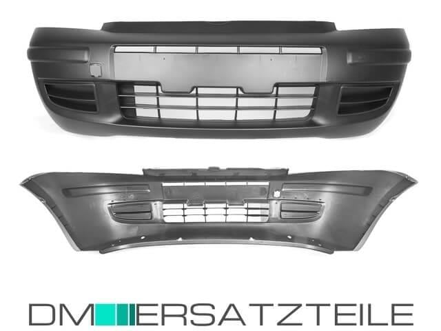 Stoßstange vorne + Kühlergrill SET schwarz geriffelt passt für Fiat Panda 169 ab 2003-2012
