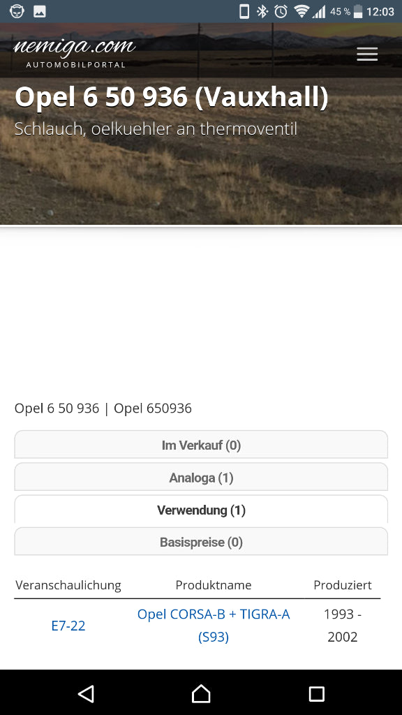 Corsa B Tigra A Kühlerschlauch Ölkühlerleitung neu original GM