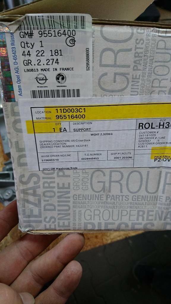 Movano B Limahalter Motorhalter neu original GM