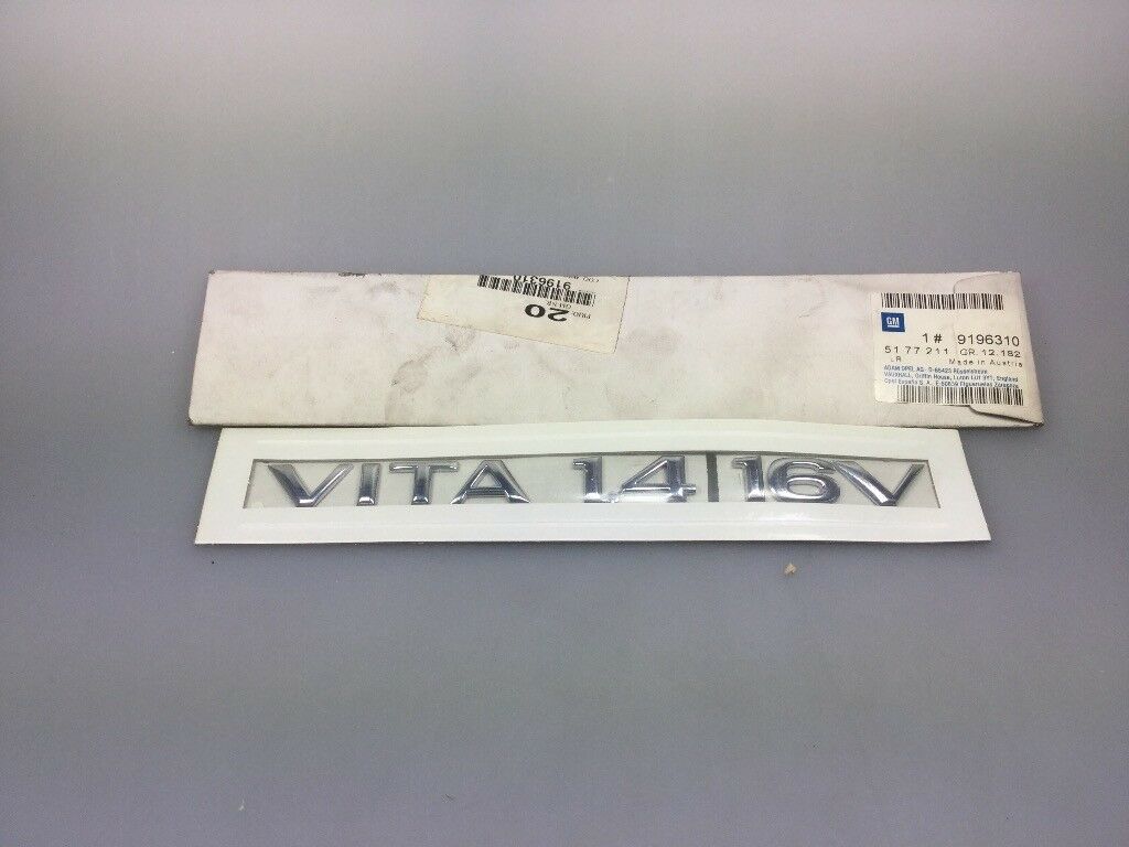 Corsa C combo C "Vita 1.4, 16V" Emblem original GM Opel NEU