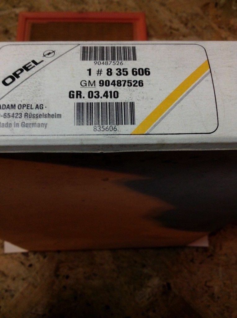 Opel Calibra Vectra A Luftfilter neu original GM