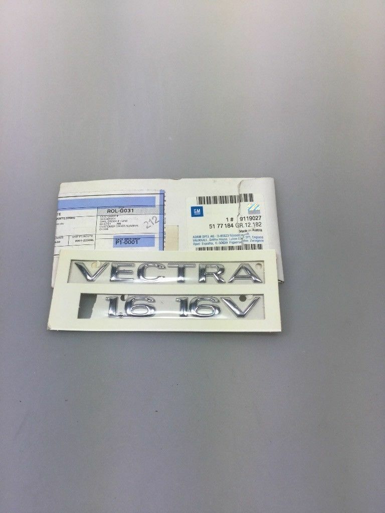 Vectra B Emblem "Vectra 1.6" original GM Opel NEU