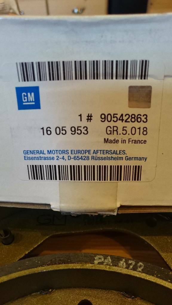 Zafira A Astra G Bremsbacken Satz neu original GM