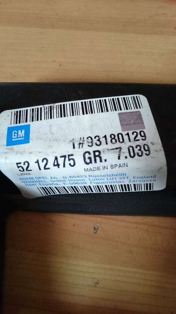 Meriva A Platte Halter Aufprallschutz links neu original GM