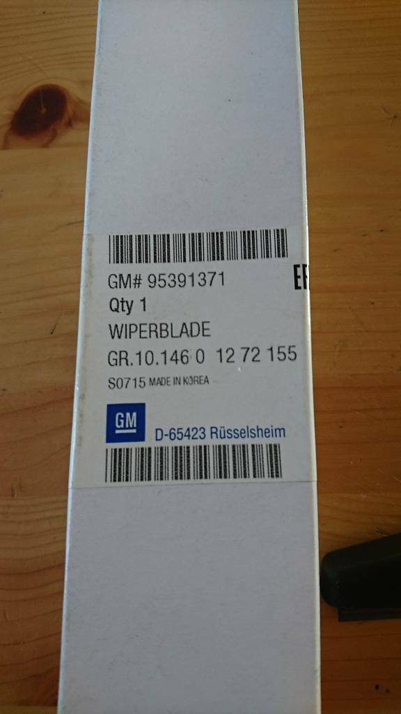 Opel Chevrolet Spark Wischerblatt neu original GM