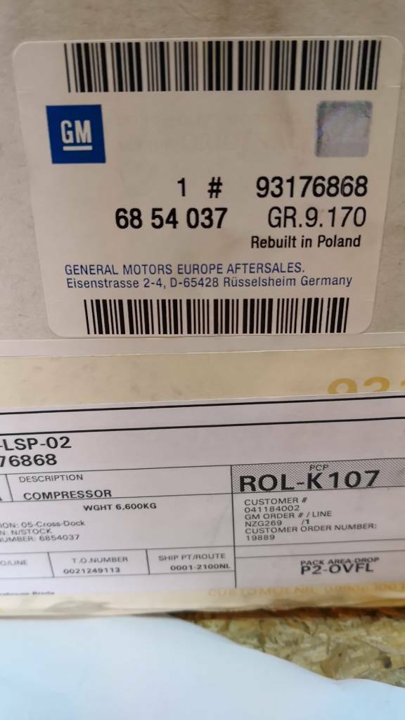 Opel Vectra C Signum Klimakompressor Neu Original GM