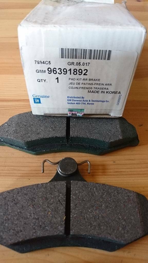 Chevrolet lanos Bremsklötze neu original gm 96391892