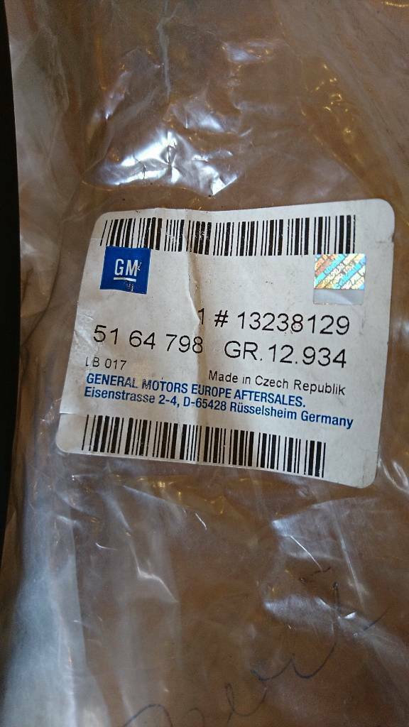 Meriva A Dichtung Radkasten hinten rechts neu original GM