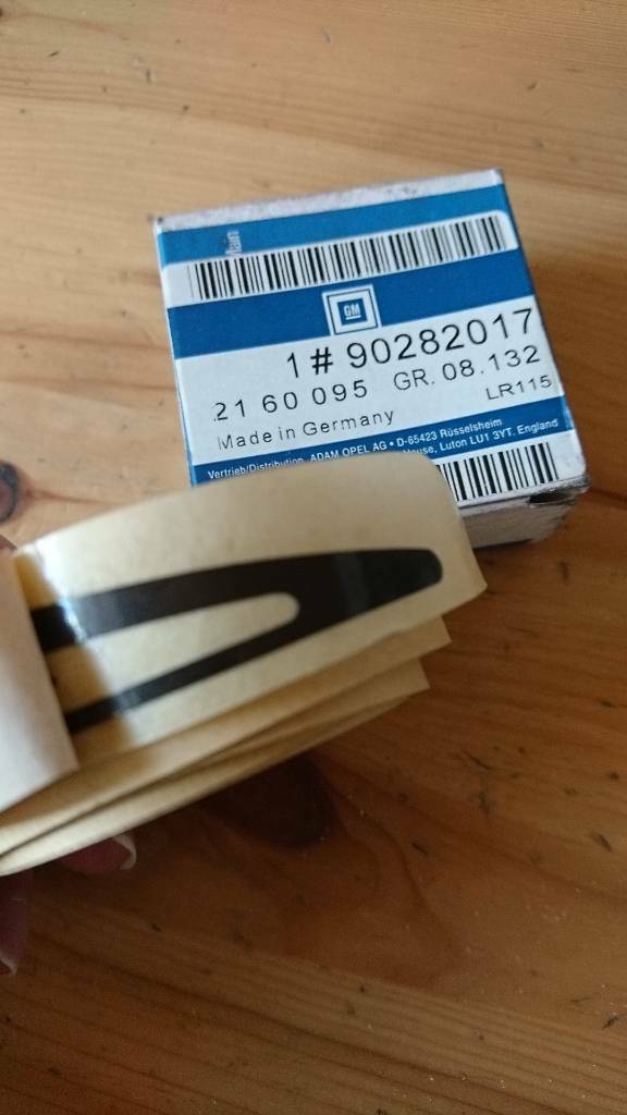 Ascona C Zierstreifen Anthrazit Kotflügel links neu original GM