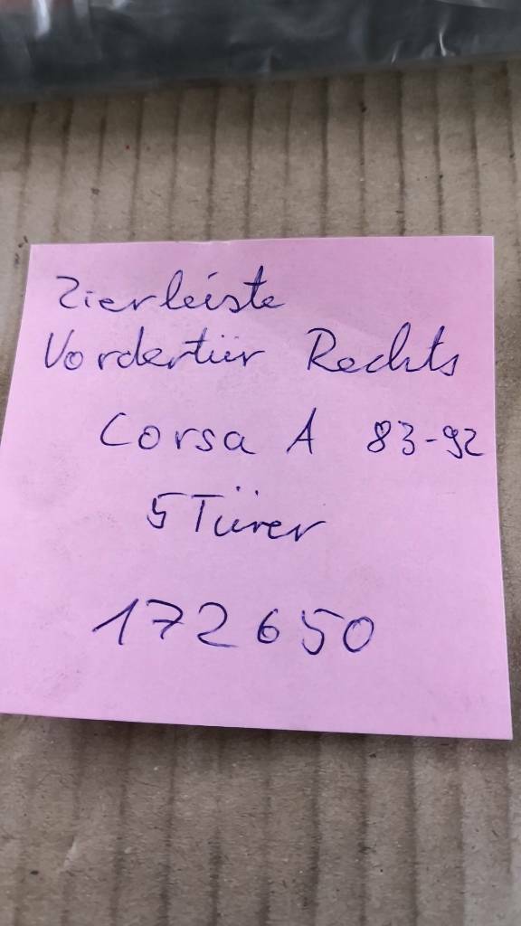 Opel Corsa A Zierleiste Tür Vorne Rechts Neu Original GM