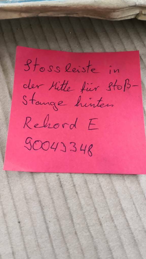 Opel Rekord E Stoßleiste Mitte Stoßstange Hinten Neu Original GM