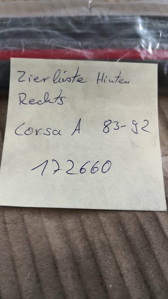 Opel Corsa A Zierleiste Hinten Rechts Neu Original GM