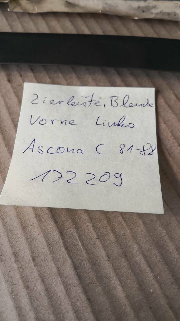 Opel Ascona C Zierleiste Blende Vorne Links Neu Original GM