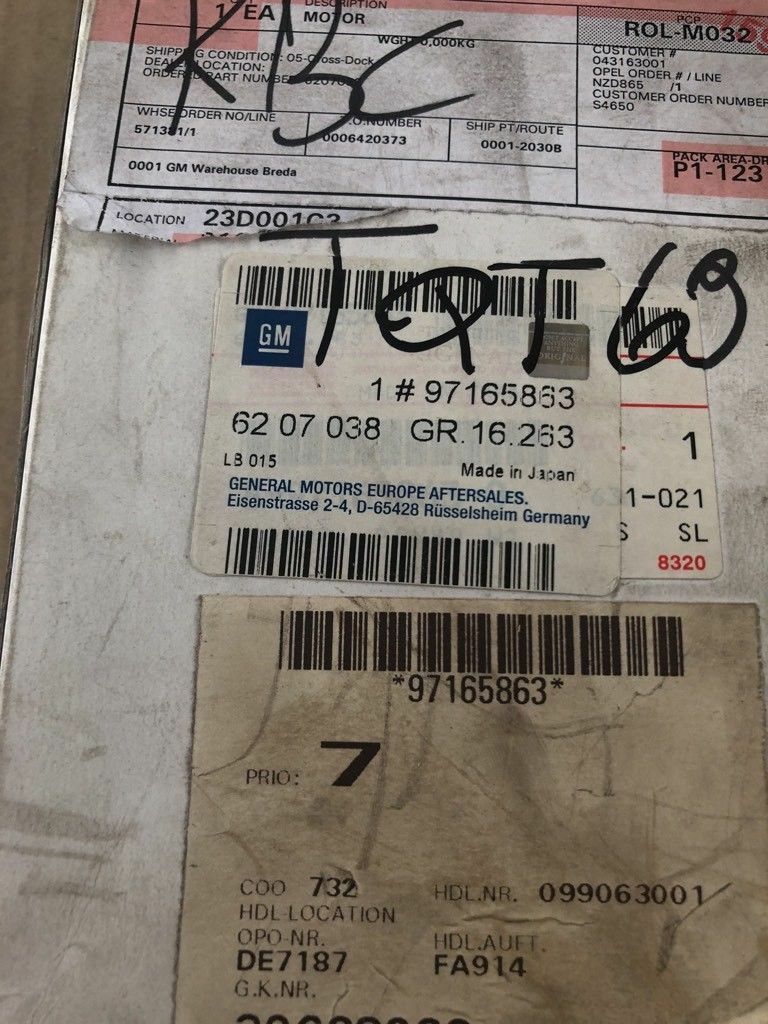 Original GM Opel Monterey Elektrischer Fensterheber vorne rechts *NEU*