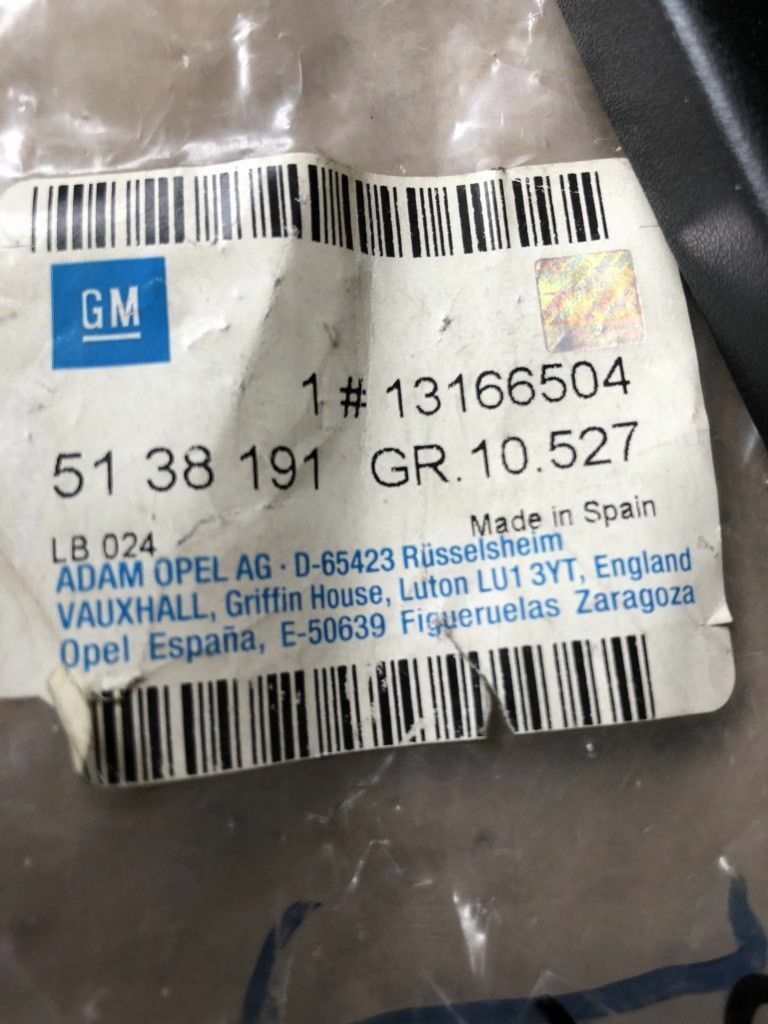 Original GM Opel Combo C Türgriff Schiebetür h. Rechts