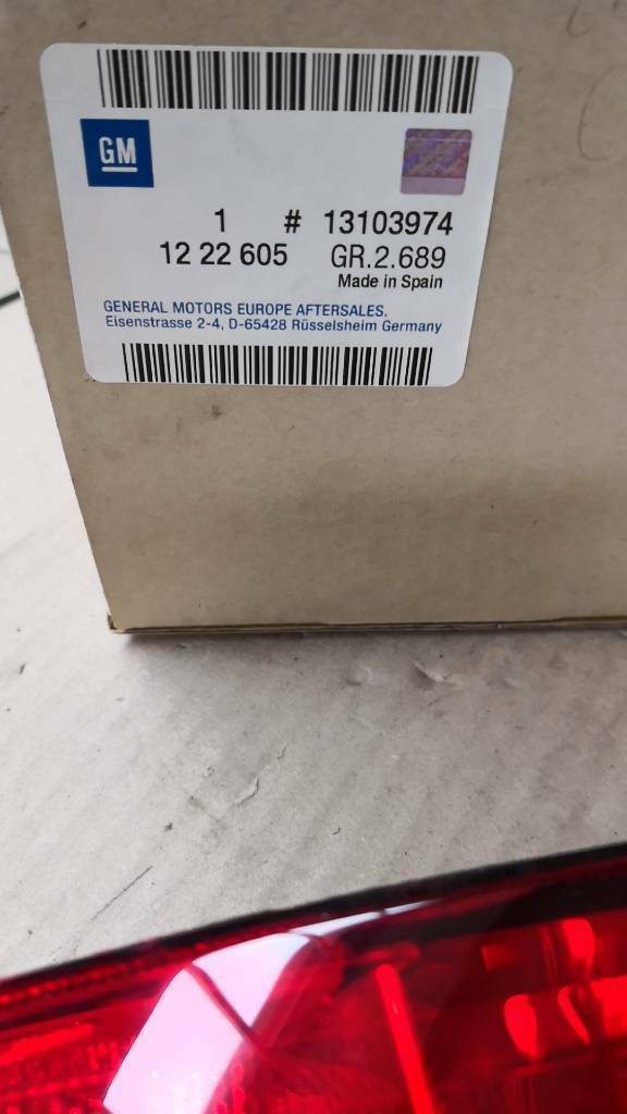 Opel Corsa C Nebelschlussleuchte neu original GM