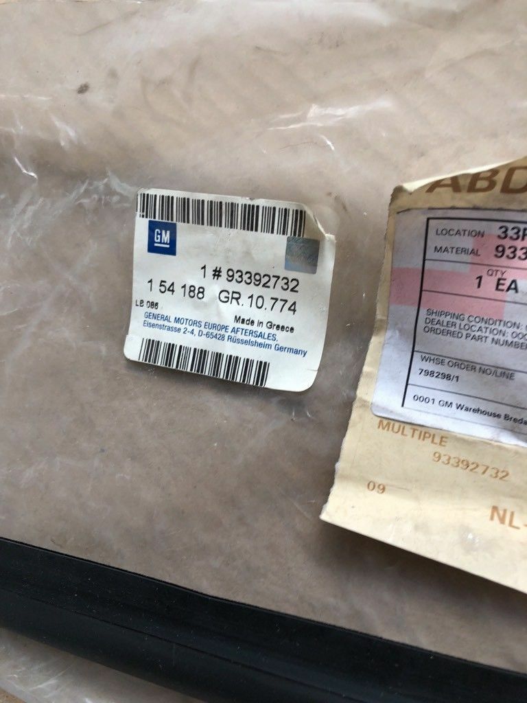 Opel Meriva Türdichtung hinten NEU Original GM