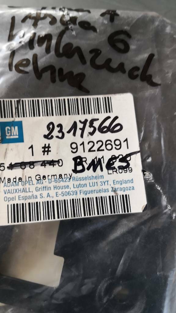 Opel Astra G Zafira A Abdeckung Rückenlehne Neu Original GM