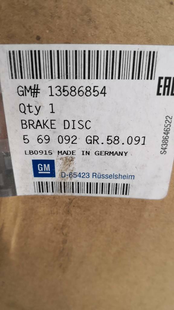 Opel Insignia Bremsscheibe Vorne neu original GM