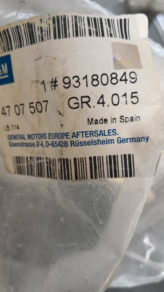 Opel Agila Faltenbelag Schaltung Neu Original GM