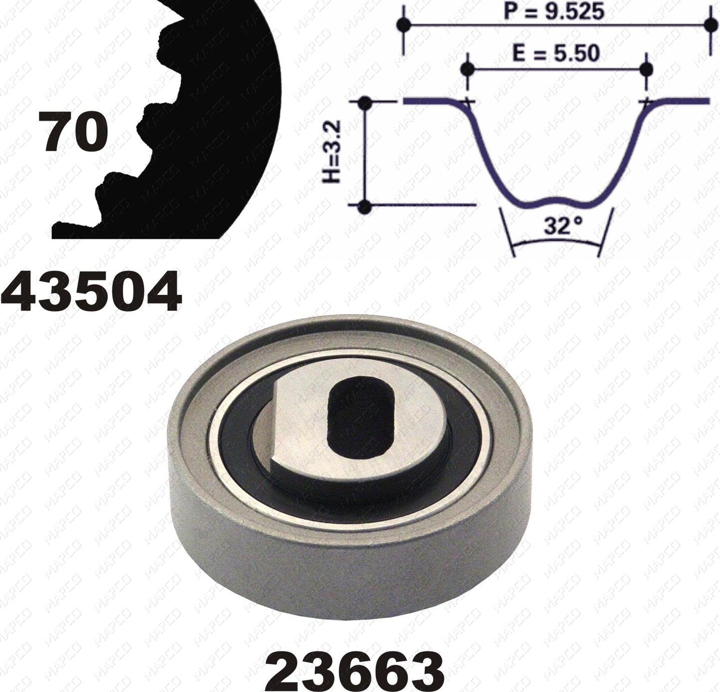 MAPCO Zahnriemensatz 23504