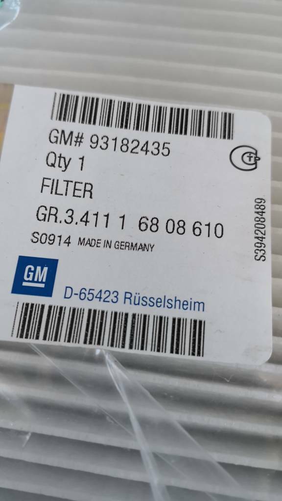 Opel Astra F Innenraumfilter neu original GM