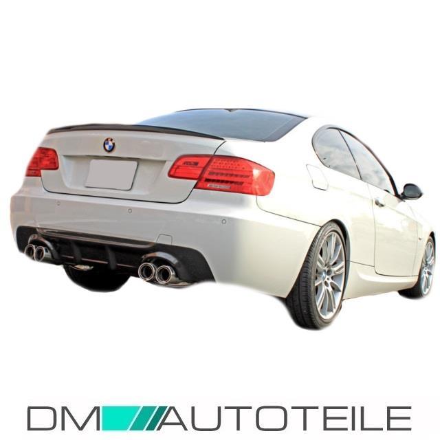 Set LACKIERT Heckspoiler Spoilerlippe ab Bj 06-10 passt für BMW E92 Coupe 3M Hochglanz Schwarz