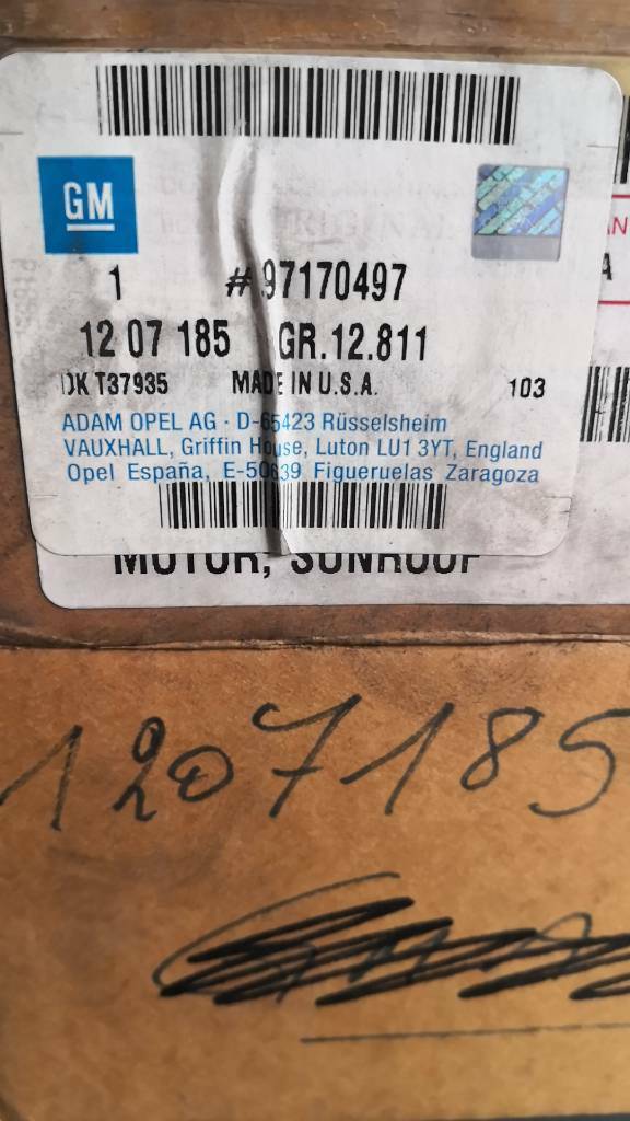 Opel Frontera B Schiebedachmotor neu original GM