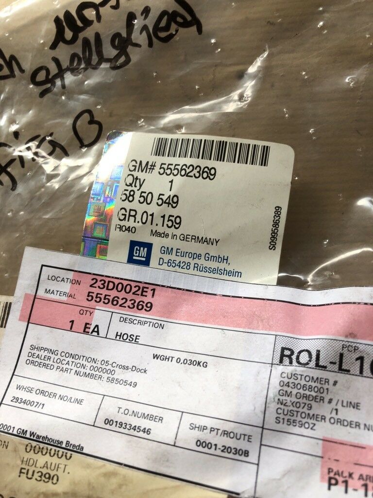 Opel Zafira B Unterdruck Schlauch NEU Original GM