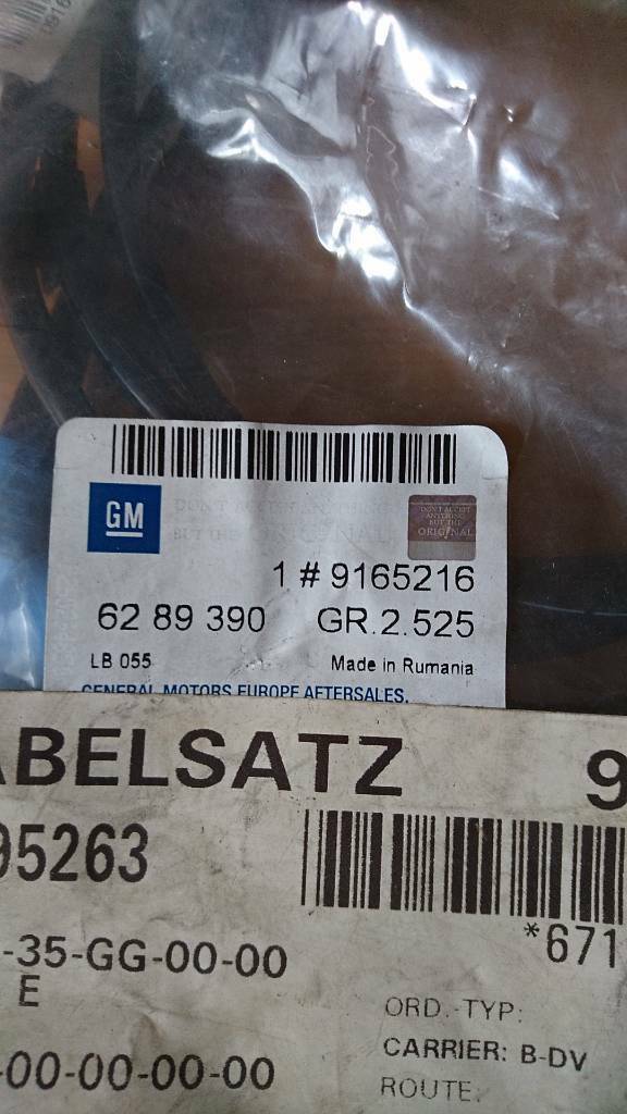Corsa C Kabelsatz Raddrehzahl ABS Sensor hinten neu original GM