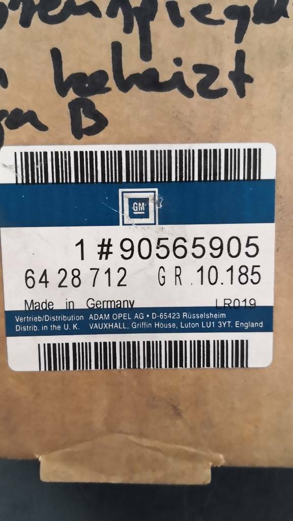 Opel Omega B Spiegelglas Links Beheizt Neu Original GM