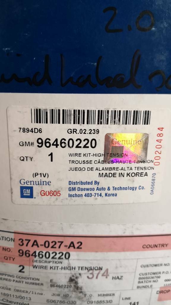 Opel Astra Vectra Satz Zündkabel neu original GM