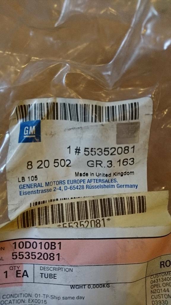 Astra H Kraftstoffvorlauf Schlauch neu original GM