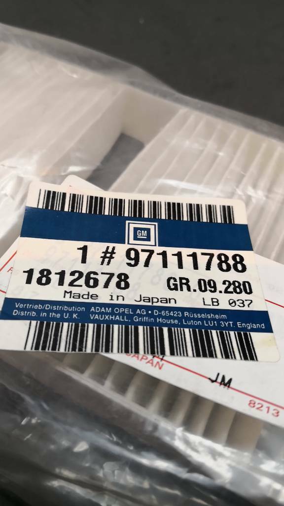 Opel Monterey Filtereinsatz Heizungskanal Neu Original GM