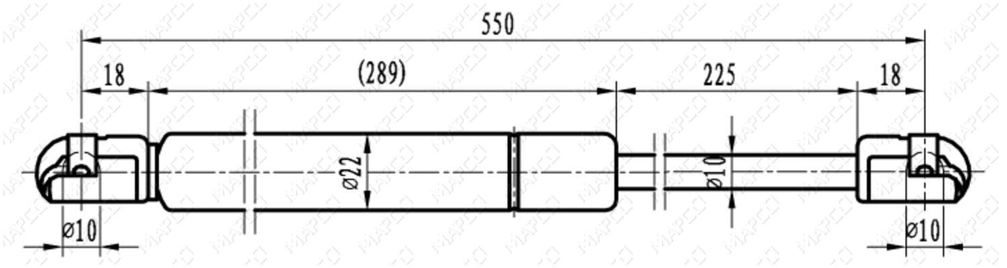 MAPCO Gasfeder, Koffer-/Laderaum 91607