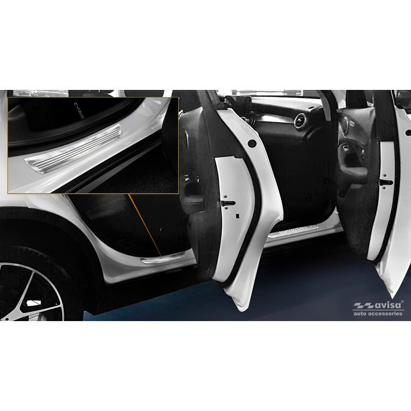 Edelstahl Einstiegsleisten passend für Mercedes GLC/GLC Coupe 2015-2019 & FL 2019- 2-teilig (Hintertüren)