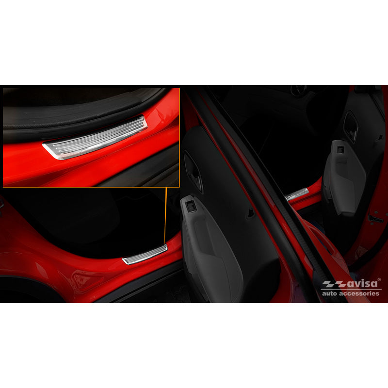 Edelstahl Einstiegsleisten passend für Mercedes GLA I (X156) 2013-2020 & GLA II (H247) 2020- - 2-teilig (Hintertüren)