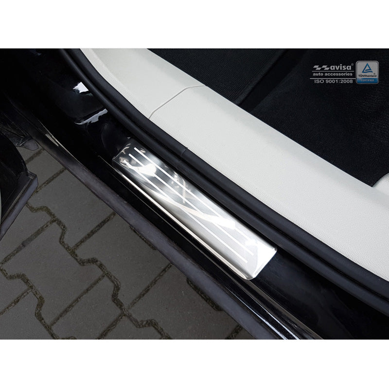 Edelstahl Einstiegsleisten passend für Volvo XC60 II 2017-2021 & FL 2021- inkl. R-Design - 'Lines' - 4-teilig