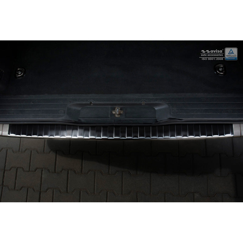 Schwarz Edelstahl Heckstoßstangenschutz passend für Mercedes Vito / Viano 2003-2014 'Ribs'