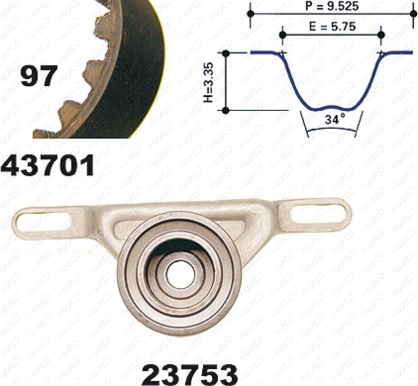 MAPCO Zahnriemensatz 23701