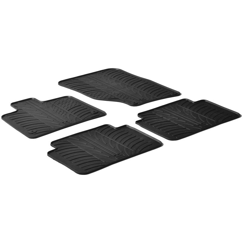 Satz Gummimatten passend für Audi Q7 2006-2015 (T Profil 4-teilig + Montage-clips)