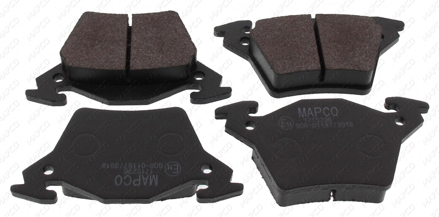 MAPCO Bremsbelagsatz, Scheibenbremse Hinterachse 6591