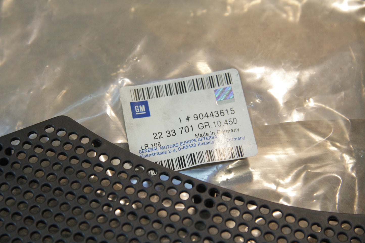 Original GM Opel Lautsprecherblende Tür links anthrazit 90443615 Astra F