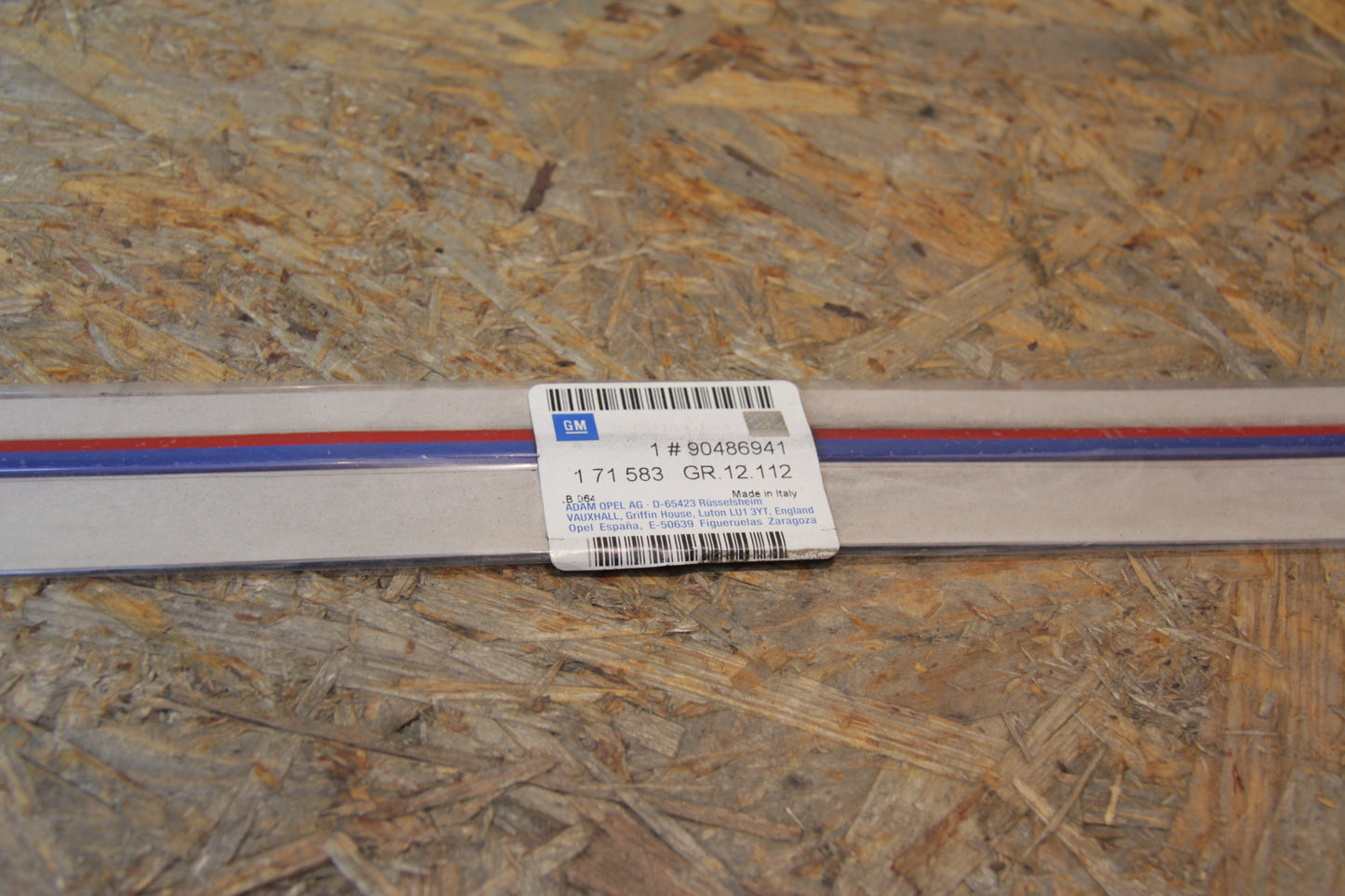 Original GM Opel Blende Zierleiste blau/rot Tür vorne 90486941 Vectra A