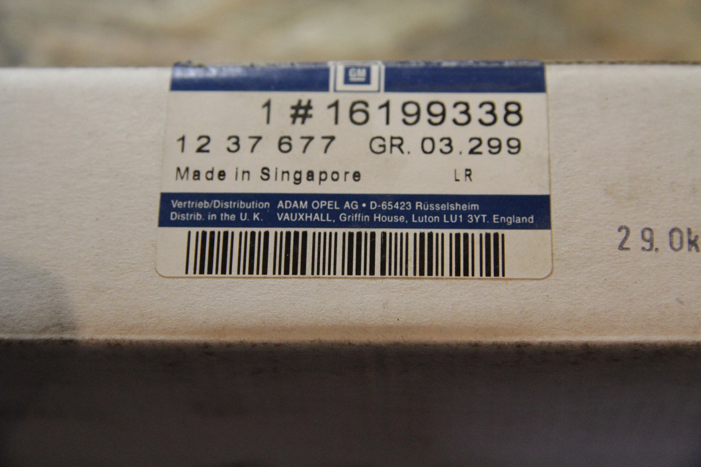 Original GM Opel Steuergerät Zentraleinspritzung ohne Programmspeicher AT-Teil, 16199338 Ascona C , Corsa A , Kadett E Neu