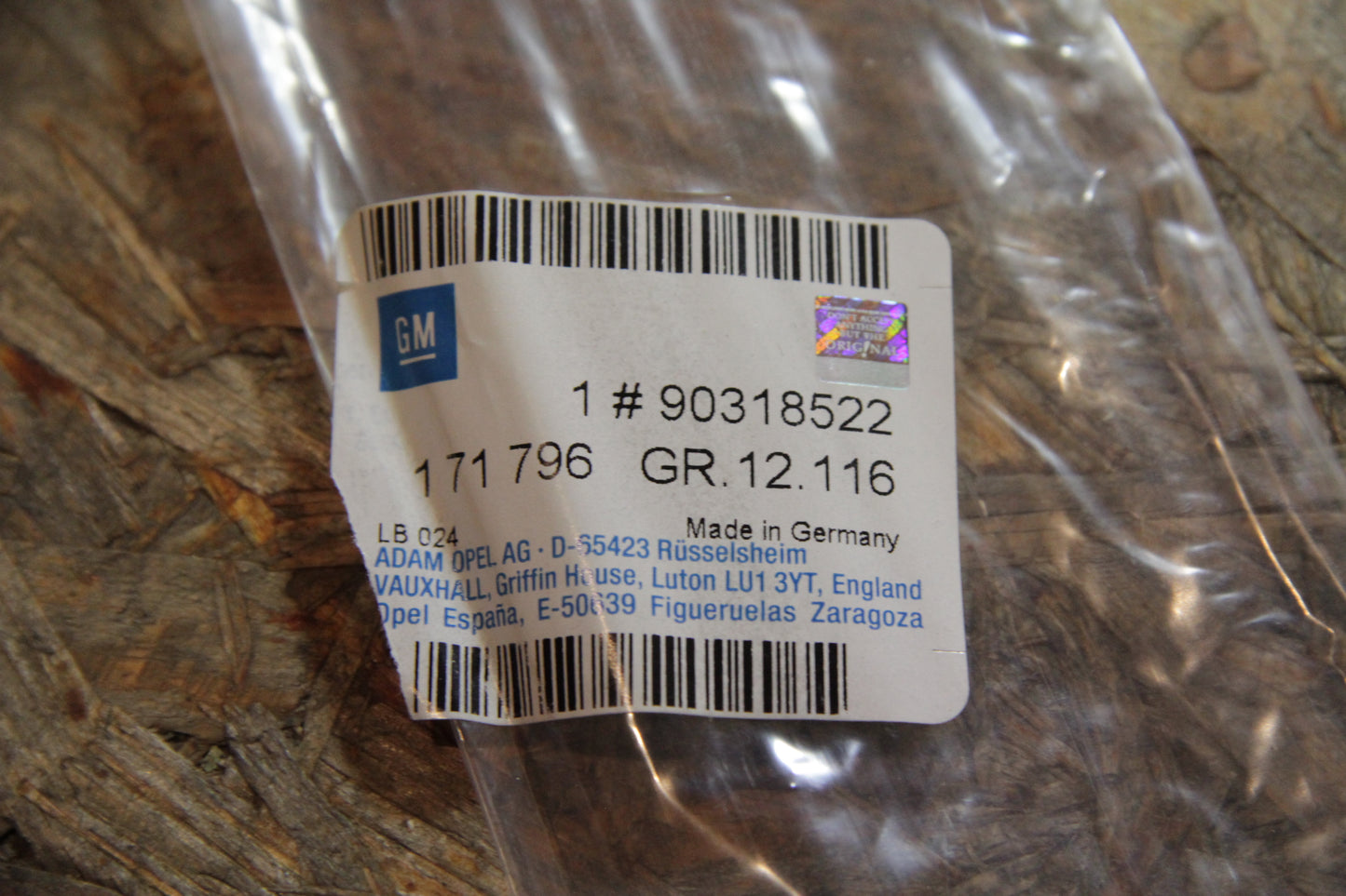 Original GM Opel Zierleiste Seitenwand hinten blau-grau mit Silberstreifen 90318522 Kadett E Neu