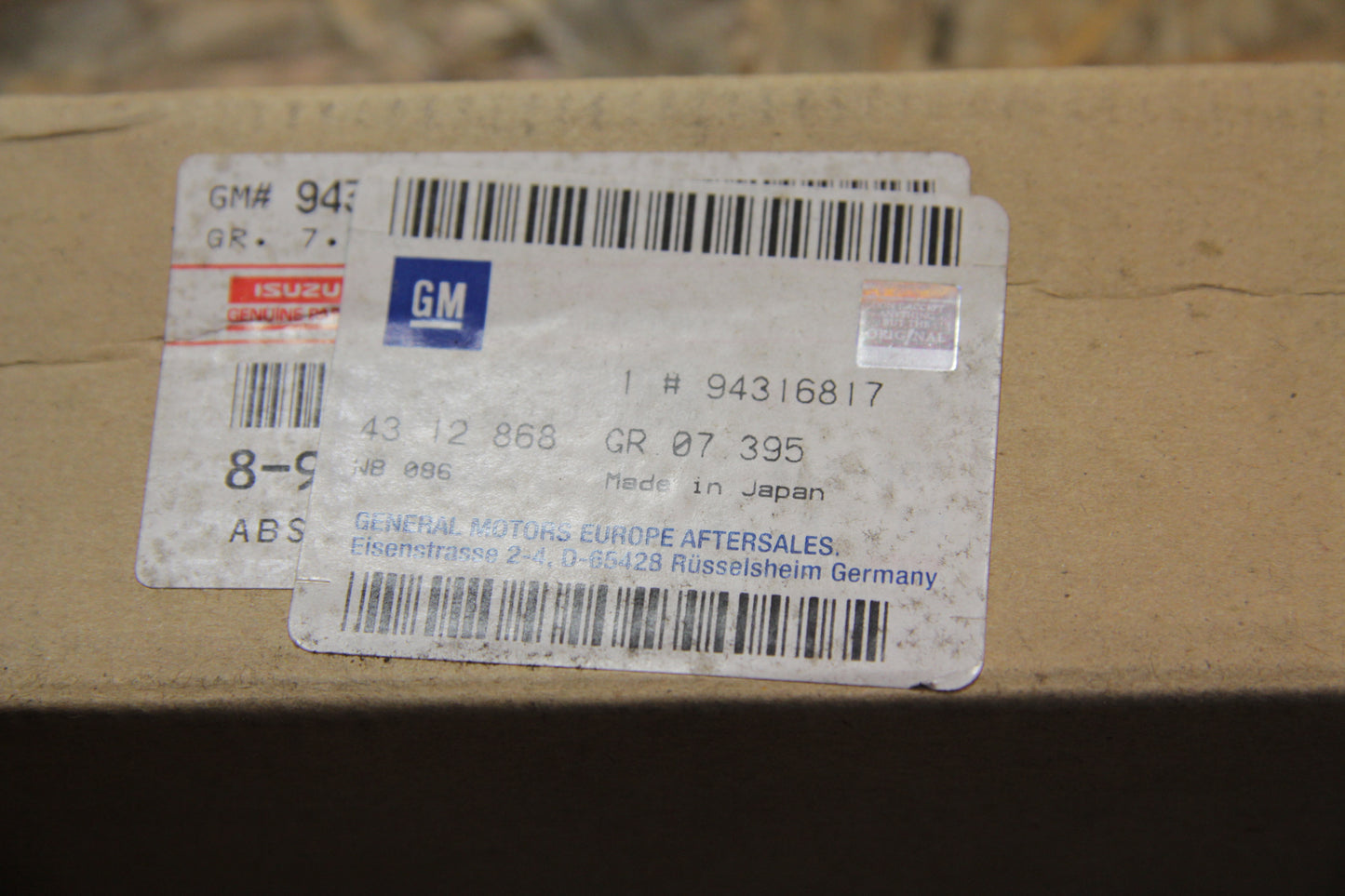 Original GM Opel Stoßdämpfer Öldruck hinten rechts (4312869 hinten links, nicht an Lager) 94316817 Isuzu Neu