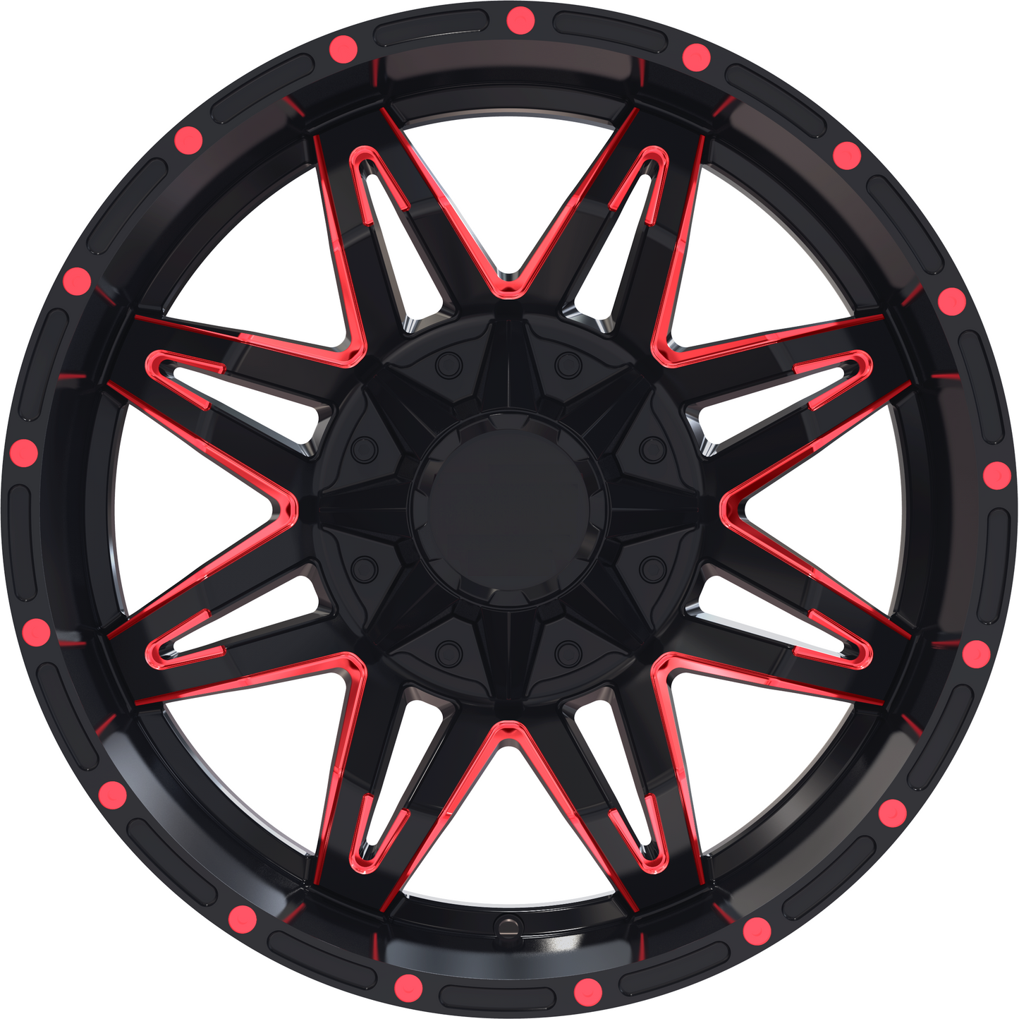 La Chanti LC-OF 3 Gloss Black Milled Spockes(Red Edition)