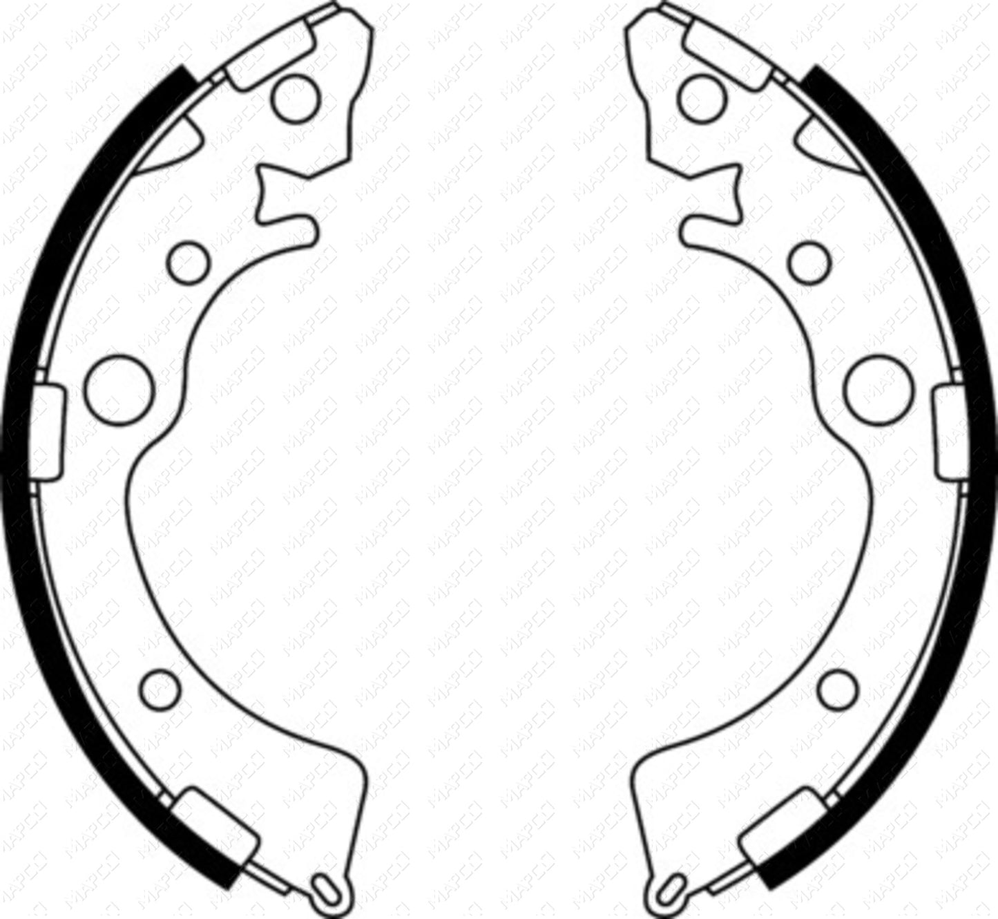 MAPCO Bremsbackensatz Hinterachse 8523