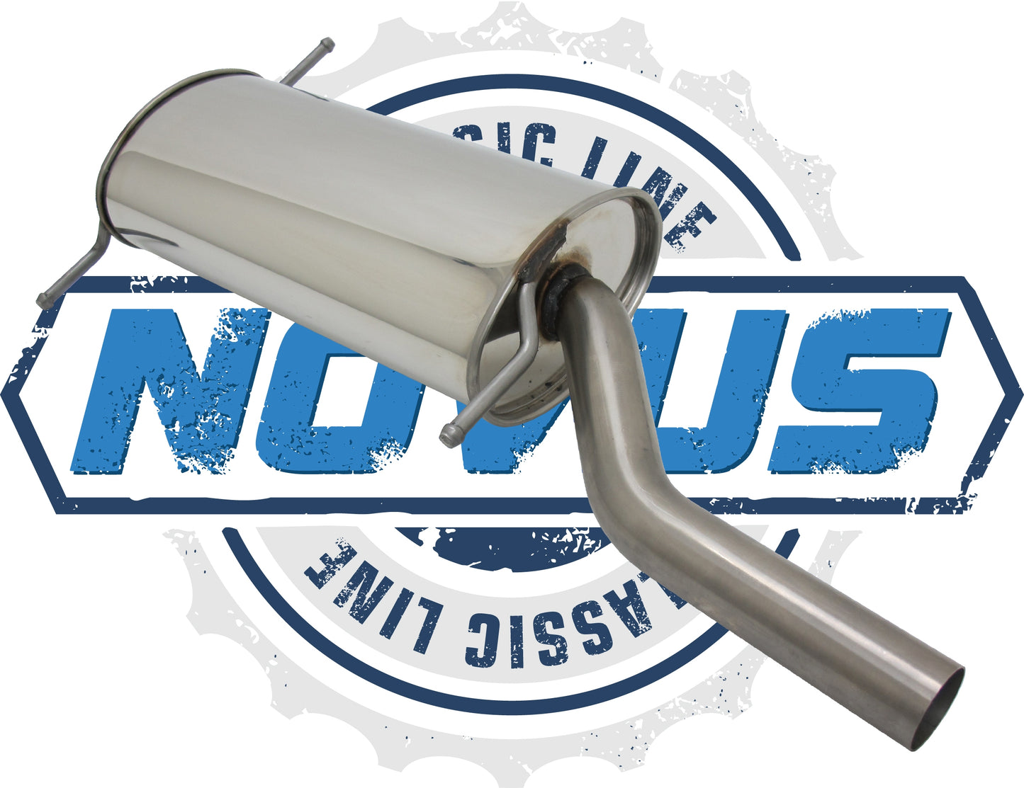 Novus Classic Line Edelstahl Endschalldämpfer für Golf 1 Cabriolet